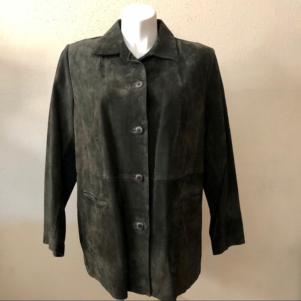 Caslon forest green Leather jacket